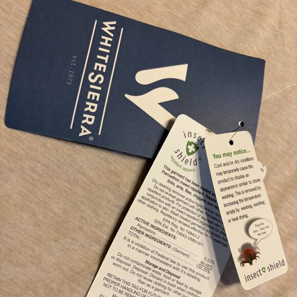 White Sierra Insect Shield Shirt, Women's Size XL - Picture 3 of 3